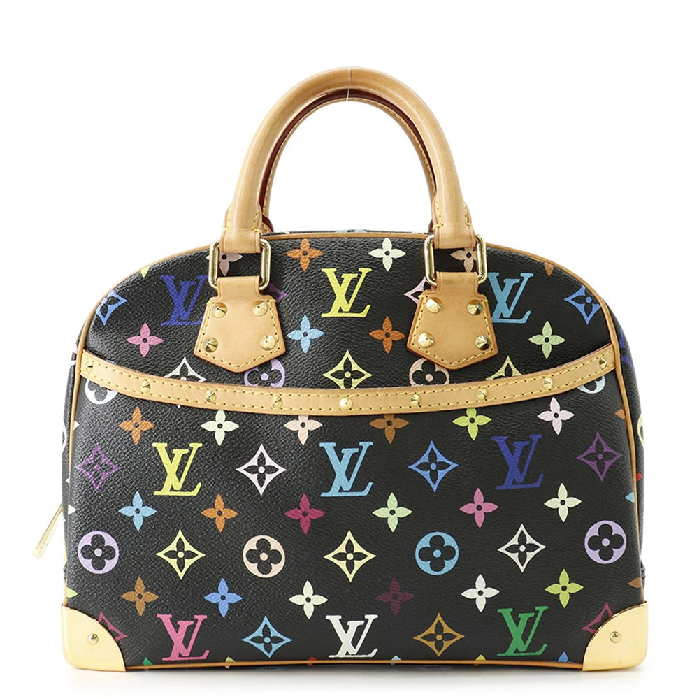 Louis Vuitton Monogram Multicolor Trouville Handbag Black Bag